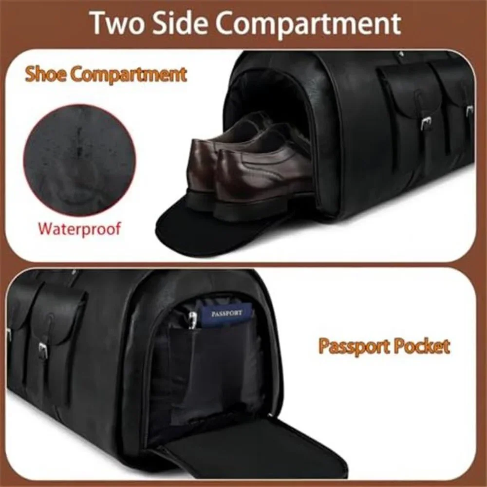Men's 3Pcs Garment Duffel Bag Convertible Suitcase Bag
